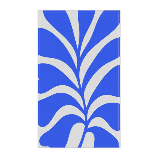 Matisse Inspired Blue Abstract Cotton Tea Towel