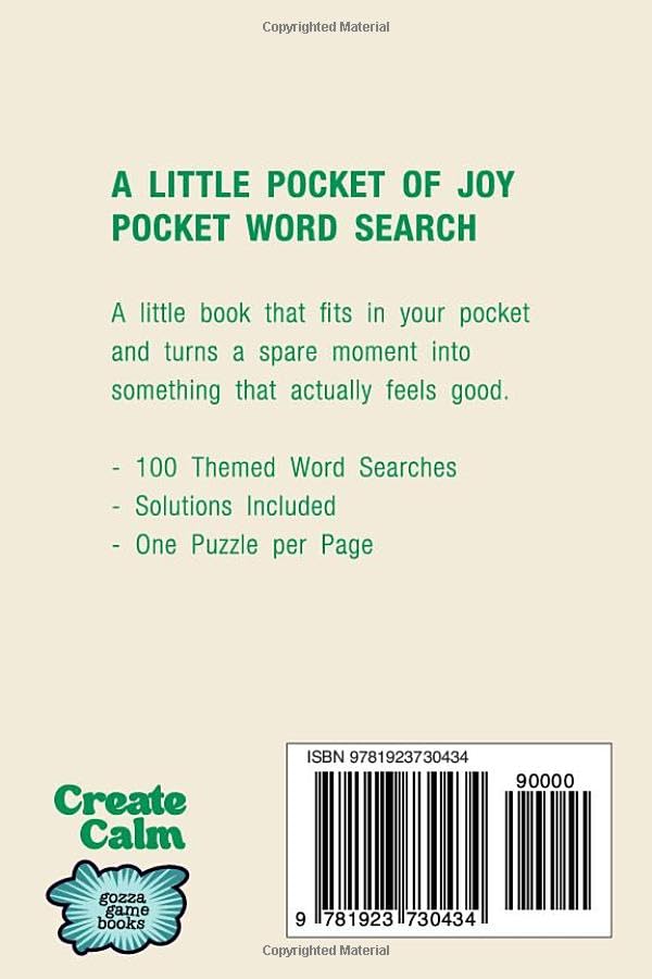 Pocket Word Search: A Little Pocket of Joy - 4x6 Compact Travel Size Puzzles (Pretty Pocket Word Search)