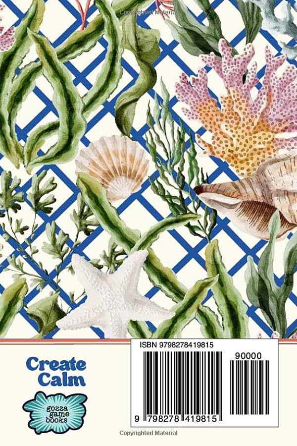 Pretty Pocket Sudoku Book Hard Vintage Ocean