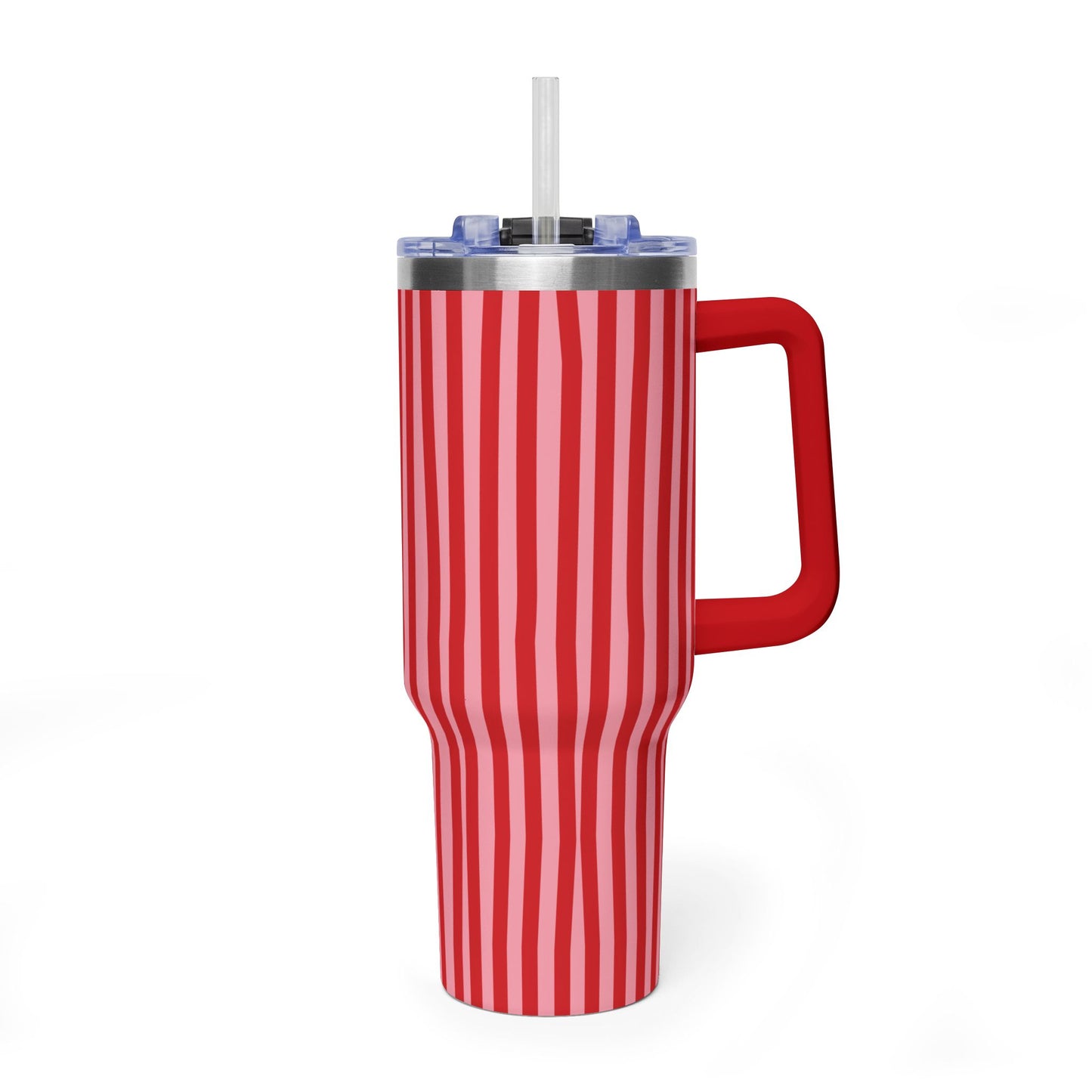 Red and Pink Candy Stripe Jumbo Tumbler