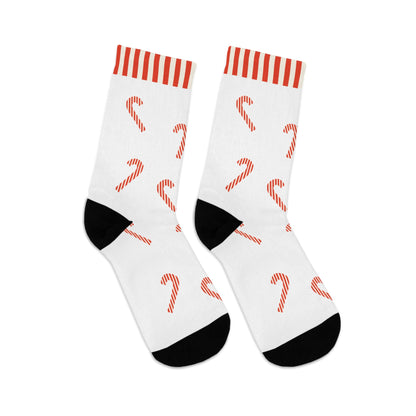 Christmas Candy Cane Festive Socks