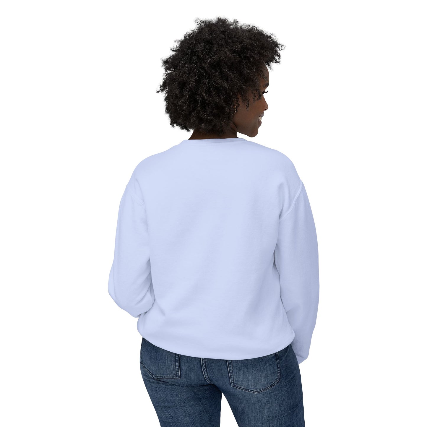 Create Calm 100% Cotton Crewneck Sweatshirt - Pastel Blue