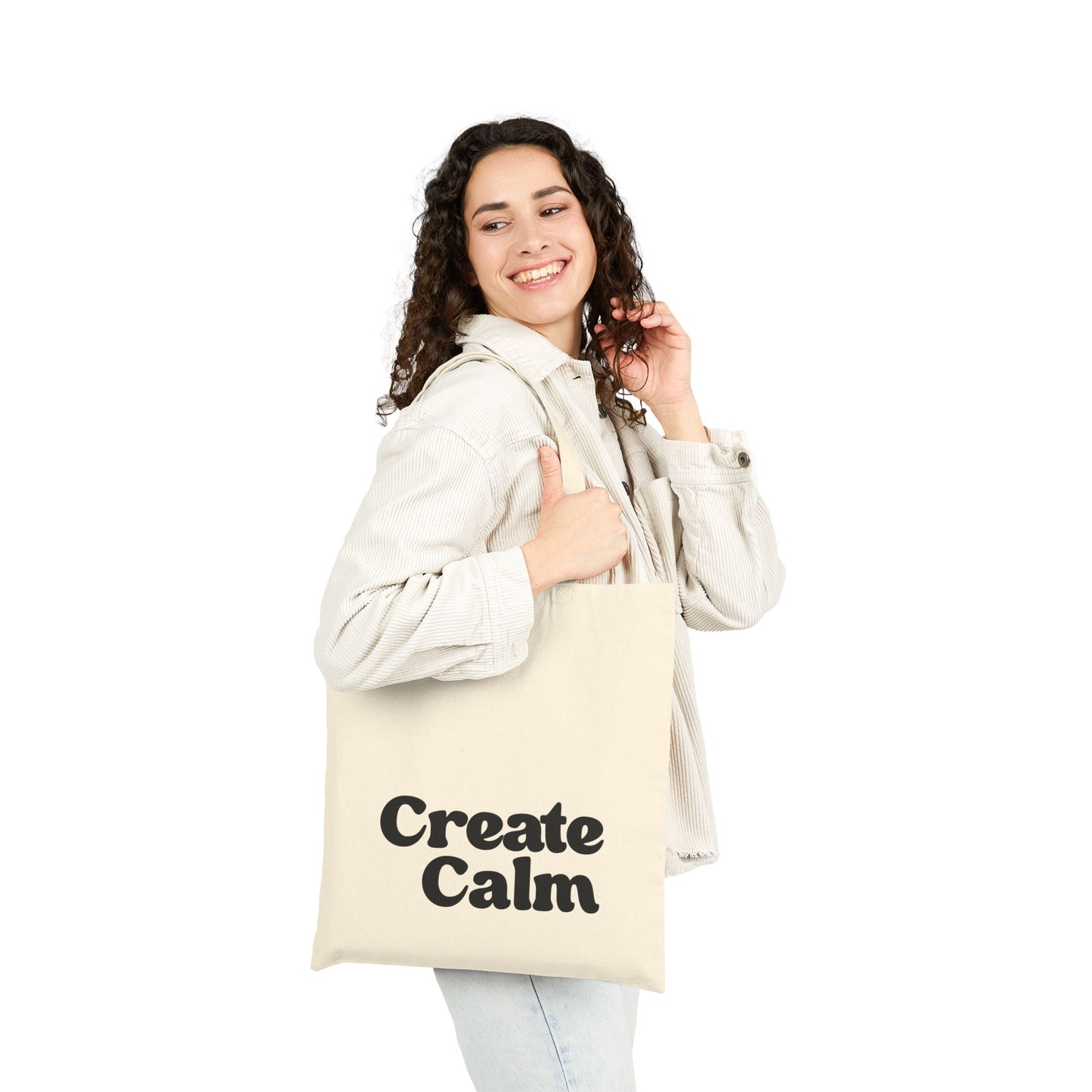 Canvas Tote Bag - Create Calm 100% Cotton Branded