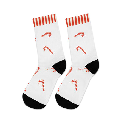 Christmas Candy Cane Festive Socks