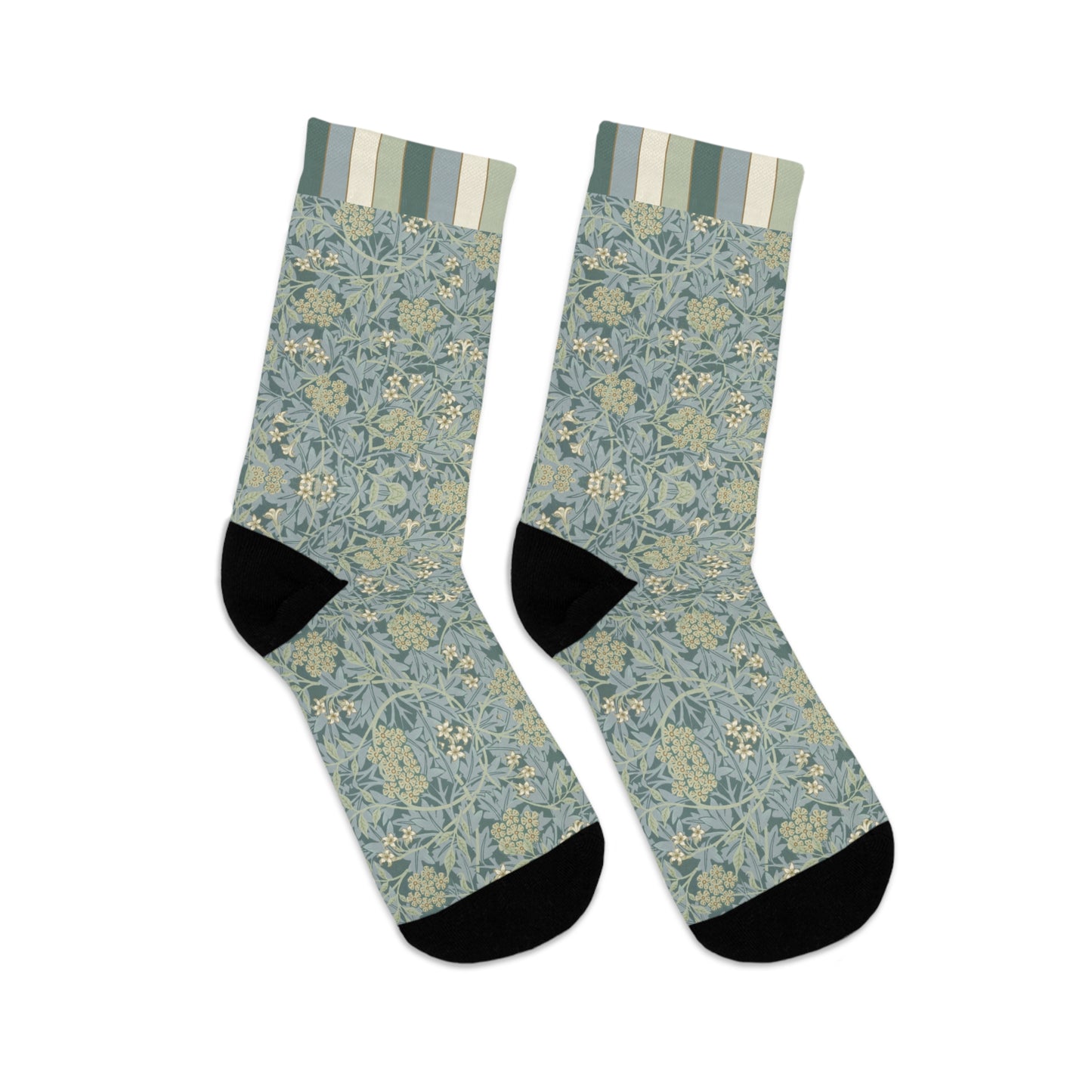 William Morris Green Floral Socks