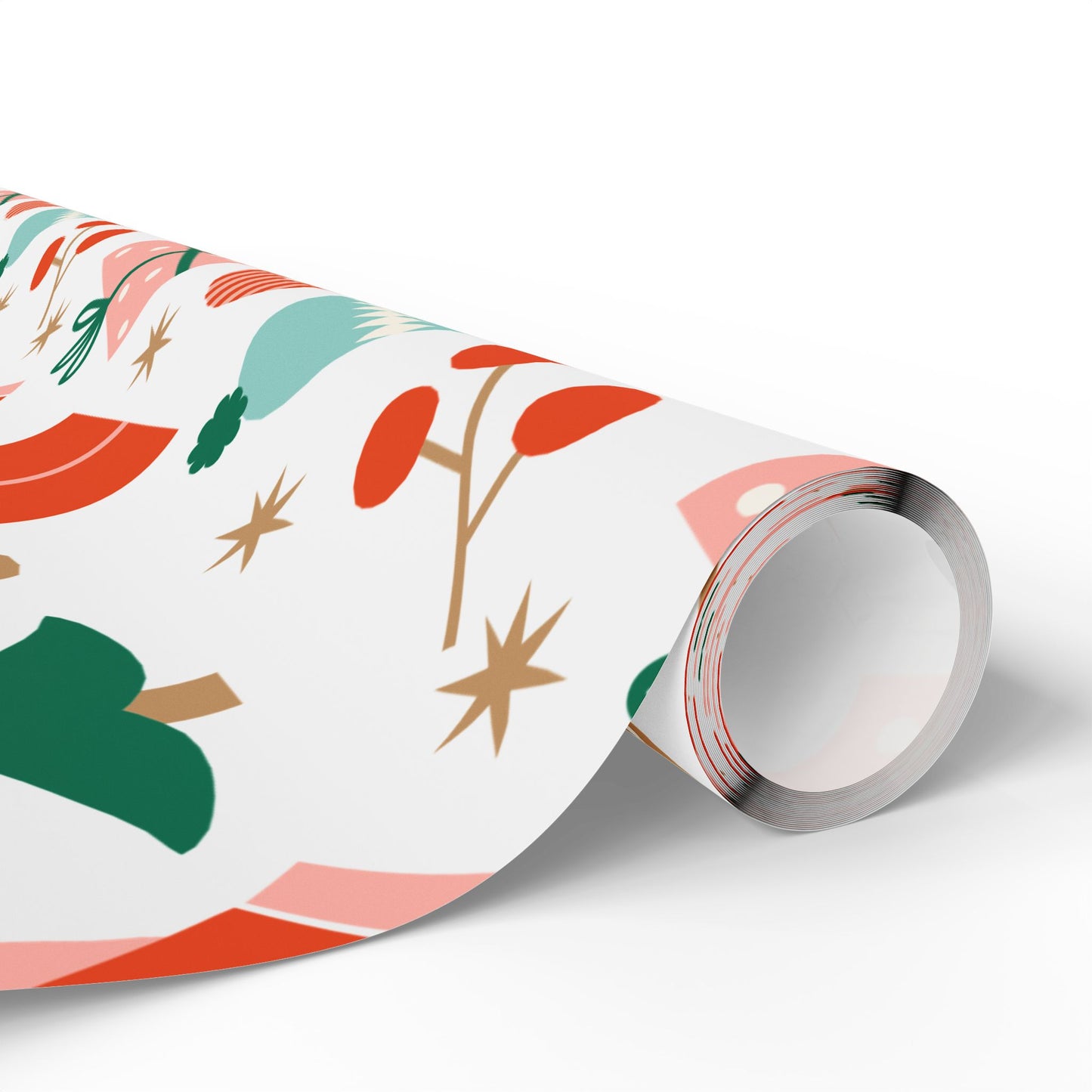 Christmas Wrapping Paper - Cute Gingerbread Candy Canes & Tree