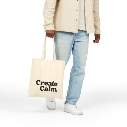 Canvas Tote Bag - Create Calm 100% Cotton Branded