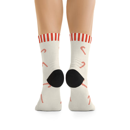 Christmas Candy Cane Festive Socks