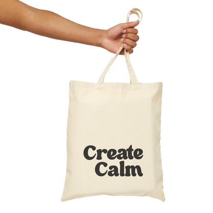 Canvas Tote Bag - Create Calm 100% Cotton Branded