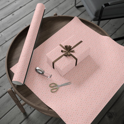 Christmas Wrapping Paper - Vintage Pastel Pink Confetti