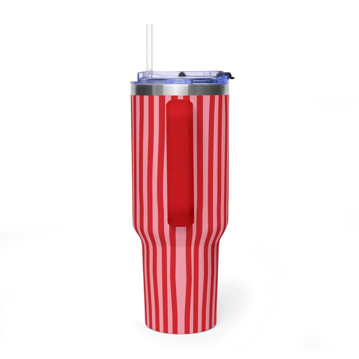 Red and Pink Candy Stripe Jumbo Tumbler
