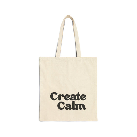 Canvas Tote Bag - Create Calm 100% Cotton Branded
