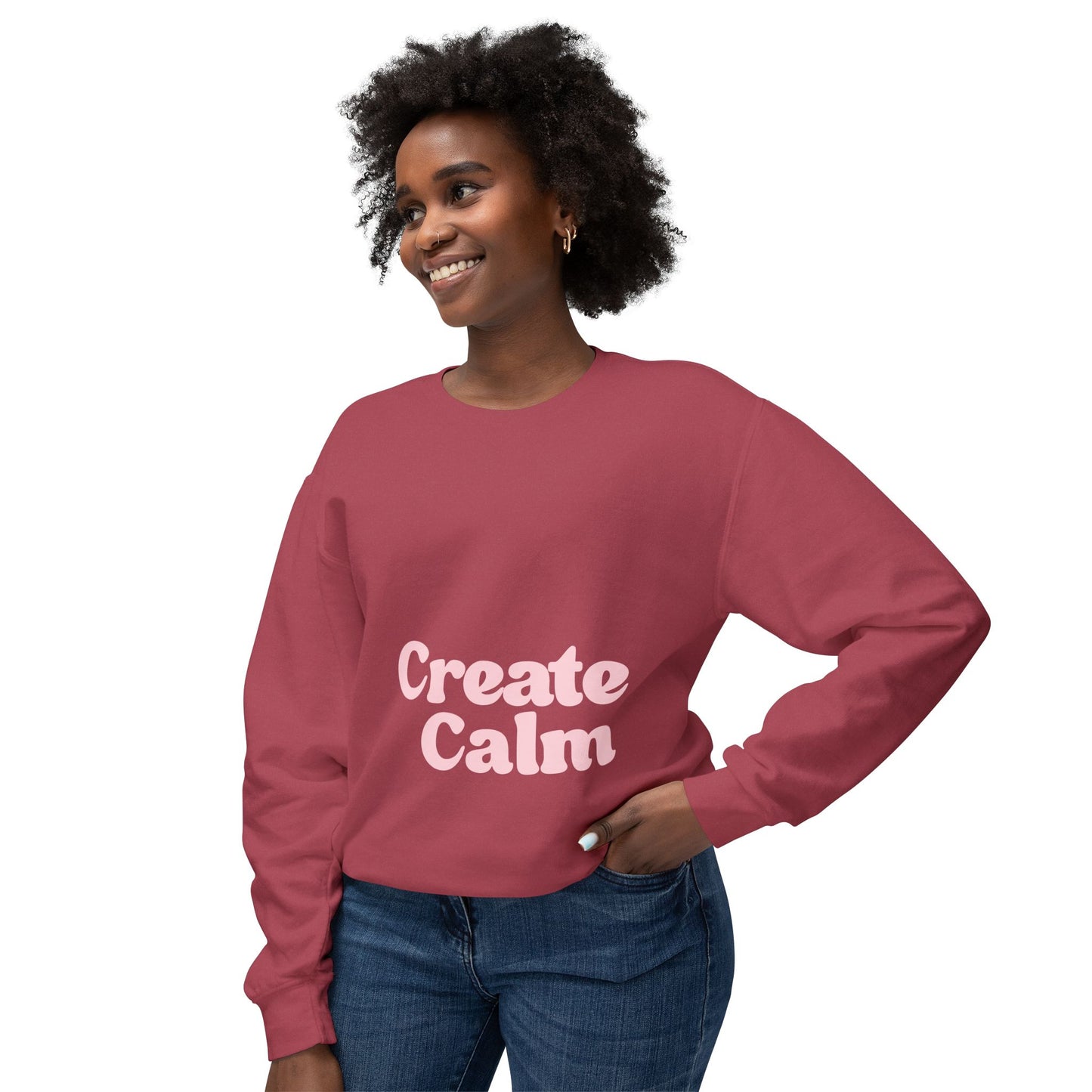 Create Calm 100% Cotton Sweatshirt - Pinks