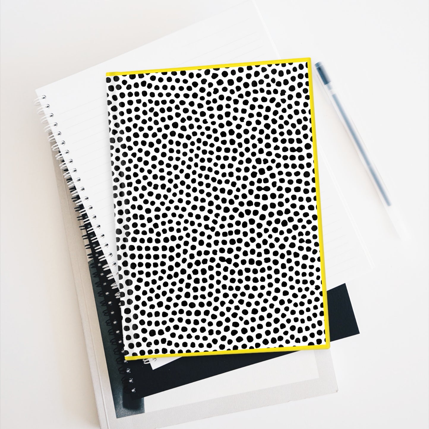 Minimal Black & White Dot Blank Notebook Journal