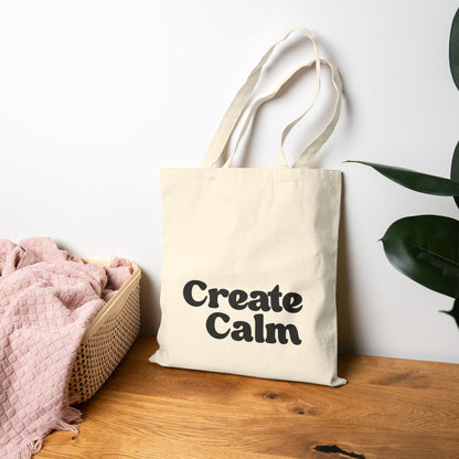 Canvas Tote Bag - Create Calm 100% Cotton Branded