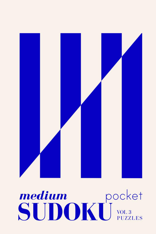 Pretty Pocket Sudoku - Medium | The Blue Bauhaus Series | Art Meets Focus