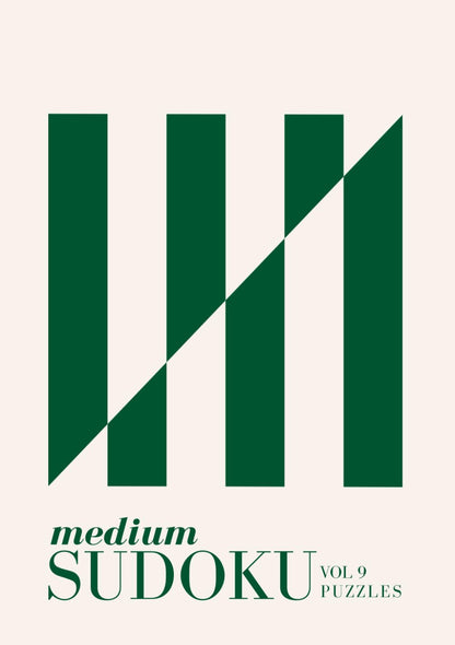 Medium Sudoku: Pretty Travel Size Bauhaus Sudoku Puzzle A5 Book | Focus. Flow. Clarity.