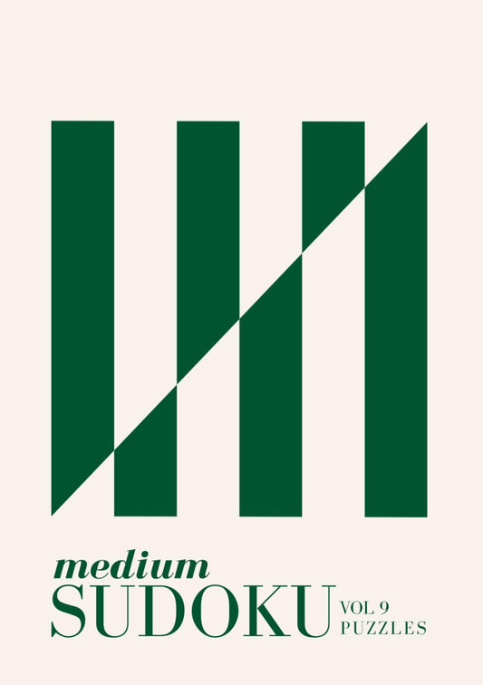 Medium Sudoku: Pretty Travel Size Bauhaus Sudoku Puzzle A5 Book | Focus. Flow. Clarity.