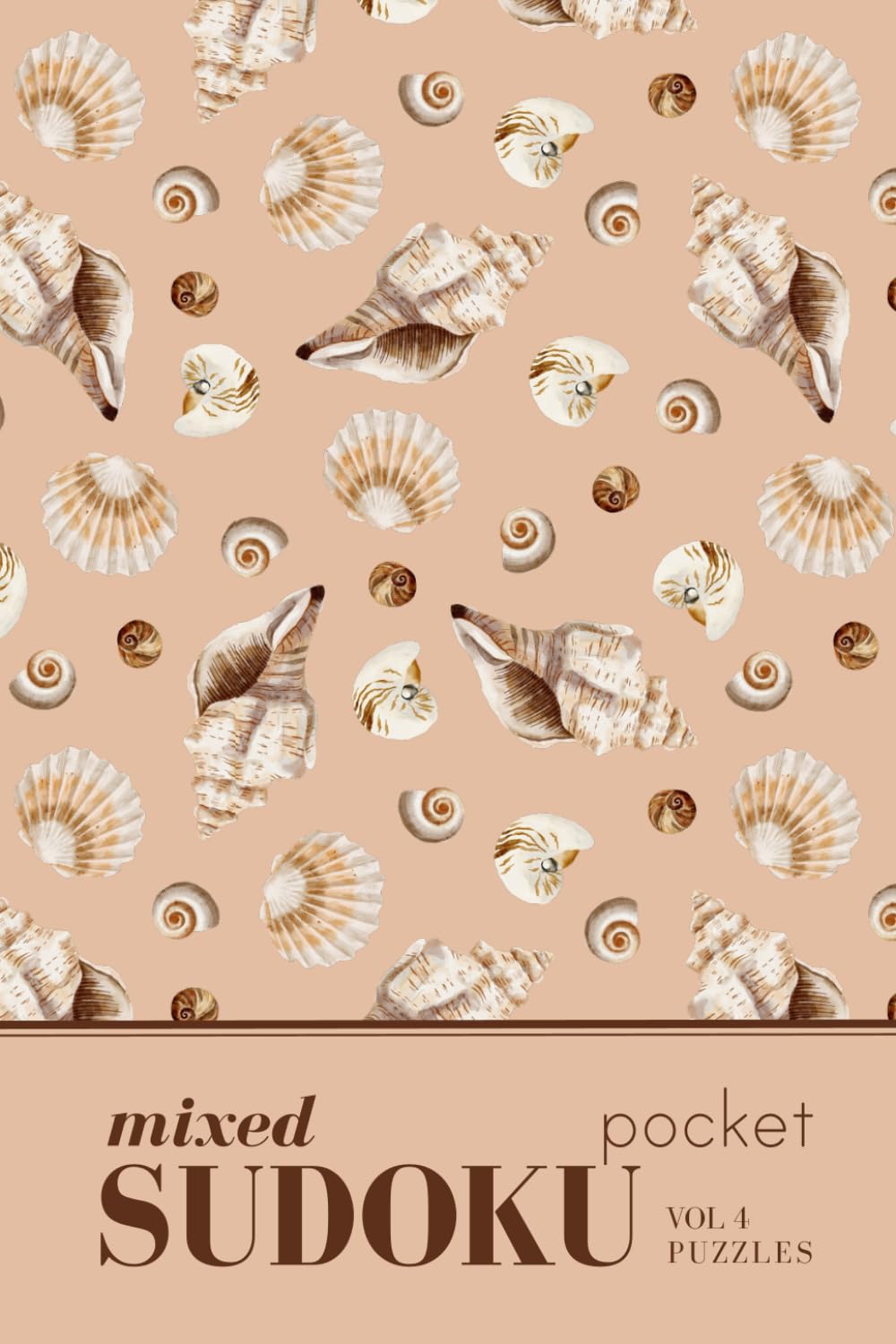 Pretty Pocket Sudoku Book Mixed Vintage Seashells