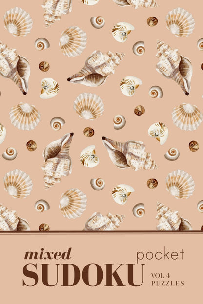 Pretty Pocket Sudoku Book Mixed Vintage Seashells