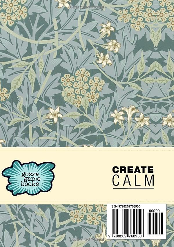 Medium Sudoku Puzzle Book Pretty Floral William Morris Cover