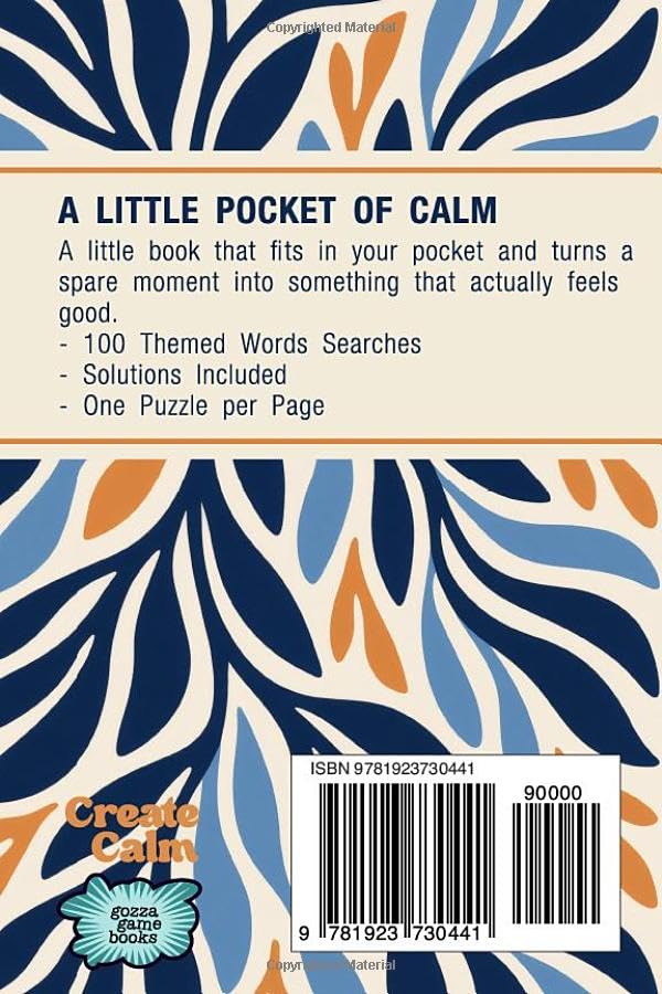 Pretty Pocket Word Search: A Little Pocket of Calm - 4x6 Compact Travel Size Puzzle Book