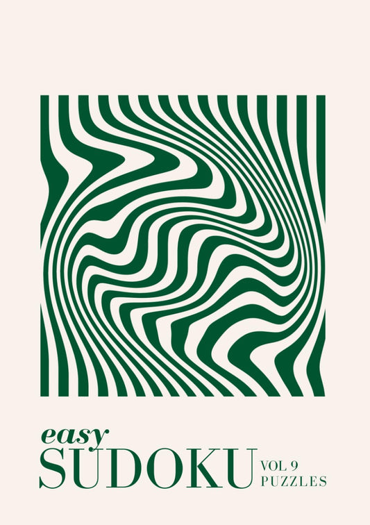Easy Sudoku: Pretty Bauhaus Sudoku Puzzle Book A5 Size | Calm. Clever. Portable