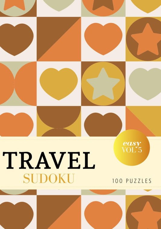 Travel Sudoku - Easy - Boho Hippie Retro Bauhaus Edition