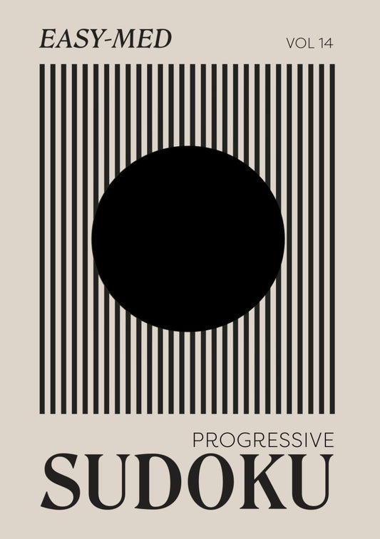 Easy to Medium Sudoku: Progressive Logic Puzzles for Beginners - Monochromatic One Grid per Page + Answers (A5 Aesthetic Sudoku - Easy)