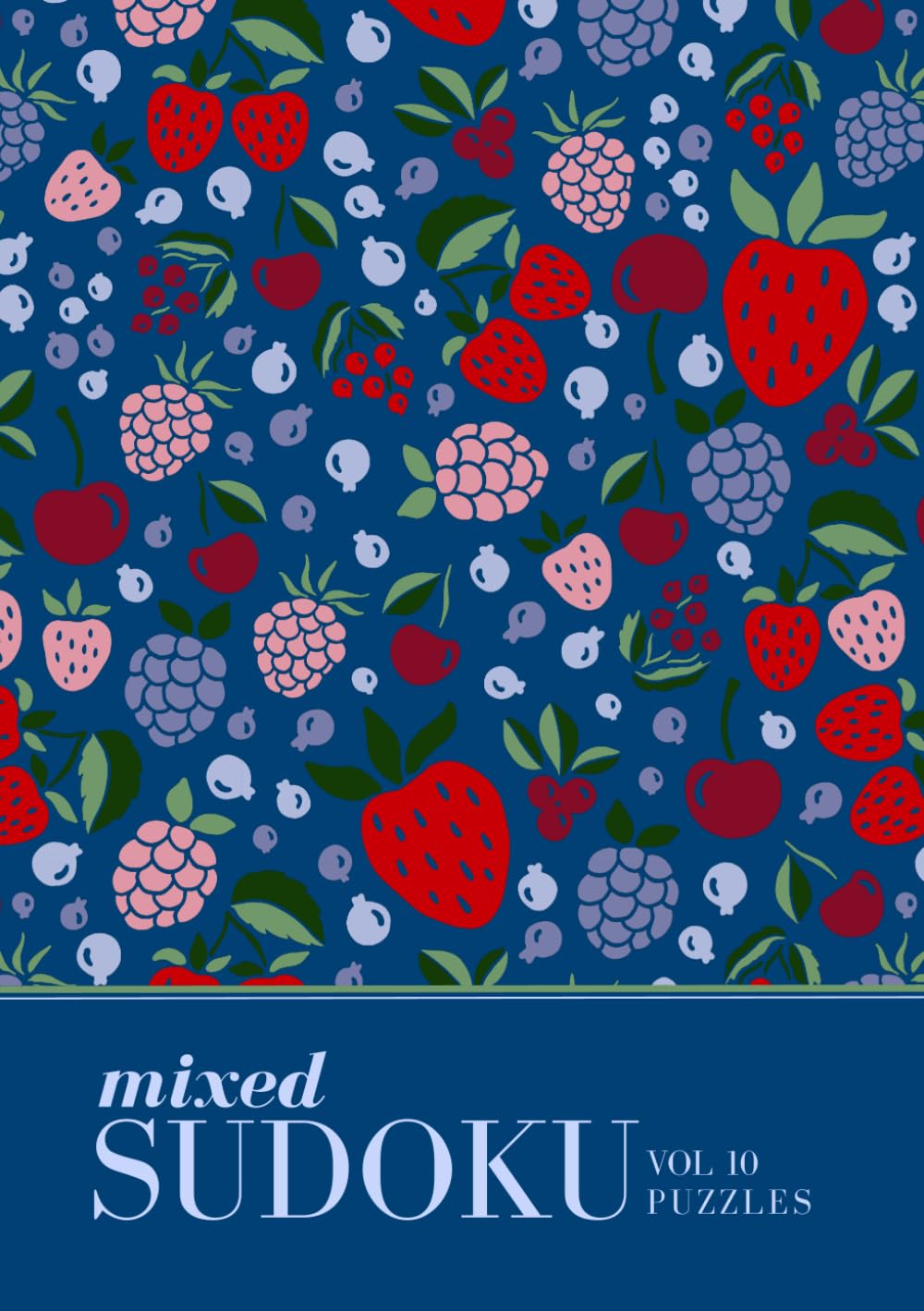 Pretty Travel Size Vintage Strawberry Fields Sudoku Puzzle Book