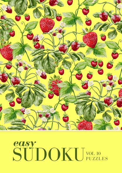 Easy Sudoku Travel Size Vintage Strawberry Sudoku Puzzle Book