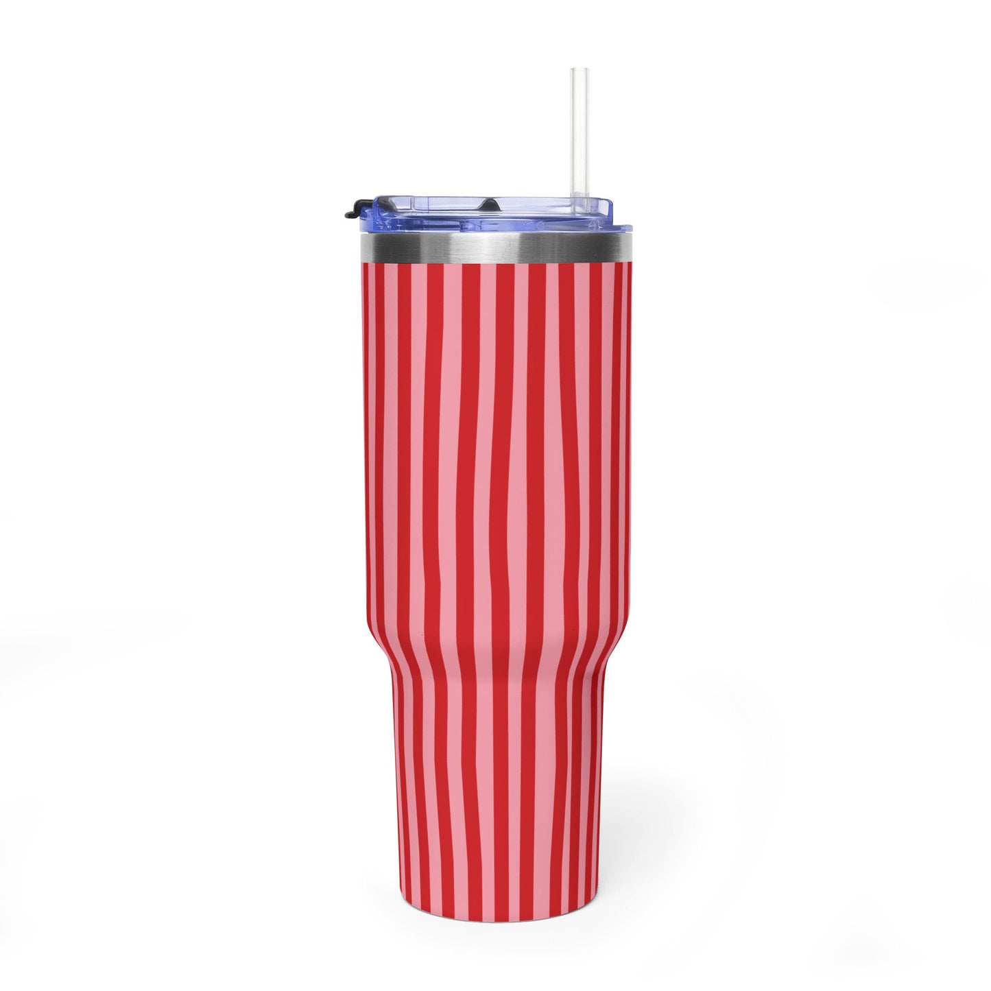 Red and Pink Candy Stripe Jumbo Tumbler