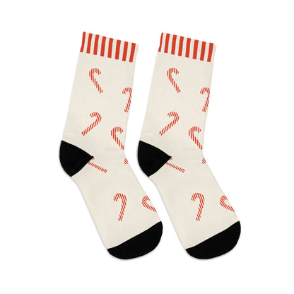 Christmas Candy Cane Festive Socks