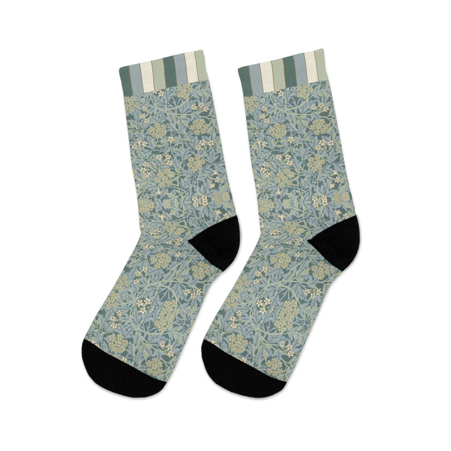 William Morris Green Floral Socks